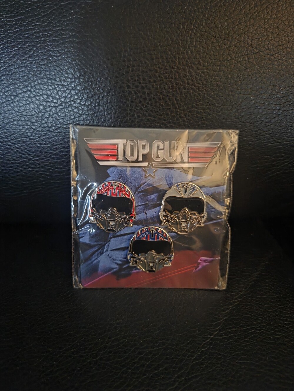 Top Gun Maverick, Goose, and Iceman Helmet Enamel Pin Set